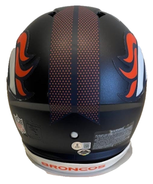John Elway Autographed Denver Broncos 5280 Authentic Pro Speed Helmet BAS COA - Latitude Sports Marketing