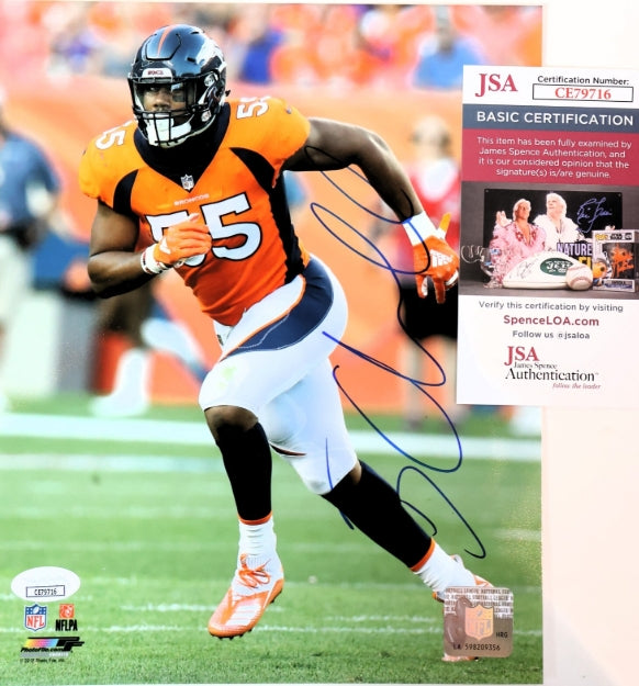 Bradley Chubb Autographed Denver Broncos 8x10 Photo JSA COA