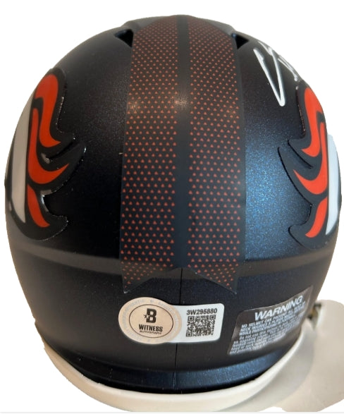Chris Harris Jr. Autographed Denver Broncos Navy Mini Helmet – Beckett COA - Latitude Sports Marketing