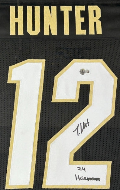 Travis Hunter Autographed/Inscribed "24 Heisman" CU Buffs Jersey Framed BAS COA