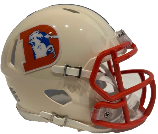 Riddell Denver Broncos Alternate Mini Helmet – Retro (2026 Design) "D" Logo & Broncos Script
