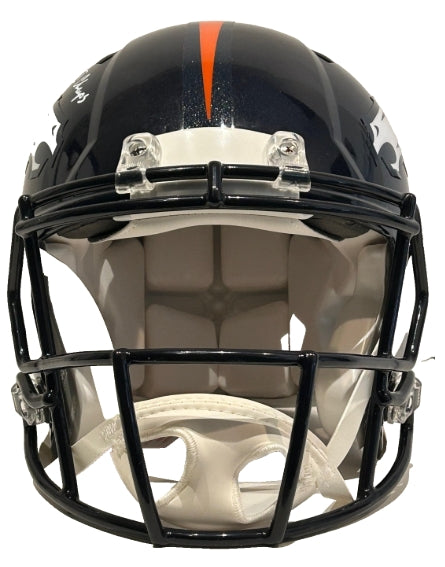 John Elway Autographed/Inscribed "SB XXXII & XXXIII Champs" Pro Speed Helmet BAS COA - Latitude Sports Marketing