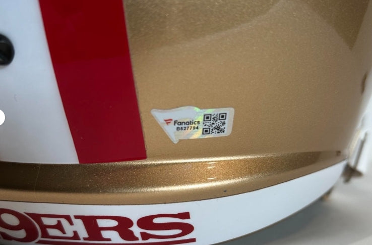 Deebo Samuel Autographed San Francisco 49ers 75th Anniversary Full-Size Replica Helmet – Fanatics Authentic COA