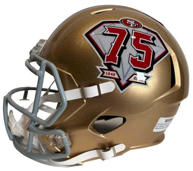 Deebo Samuel Autographed San Francisco 49ers 75th Anniversary Full-Size Replica Helmet – Fanatics Authentic COA
