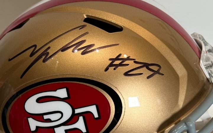 Talanoa Hufanga Autographed San Francisco 49ers Full-Size Replica Helmet – BAS Beckett COA