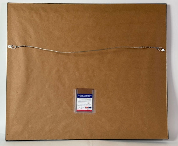 Buzz Aldrin Autographed 16x20 Lunar Landing with U.S. Flag Photo PSA/DNA COA