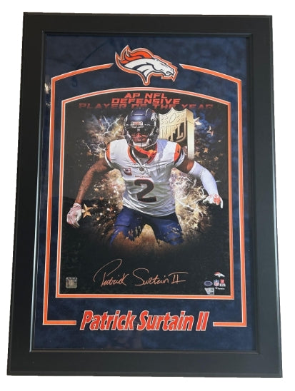 Patrick Surtain II 2024 NFL DPOY 16x20 In Focus Framed Photograph - Fanatics Authenticated - Latitude Sports Marketing
