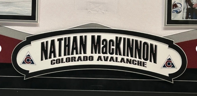 Nathan MacKinnon Autographed Premium Avalanche Jersey Deluxe Frame Fanatics COA