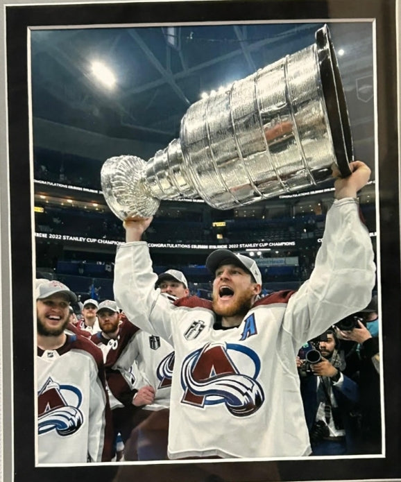Nathan MacKinnon Autographed Premium Avalanche Jersey Deluxe Frame Fanatics COA