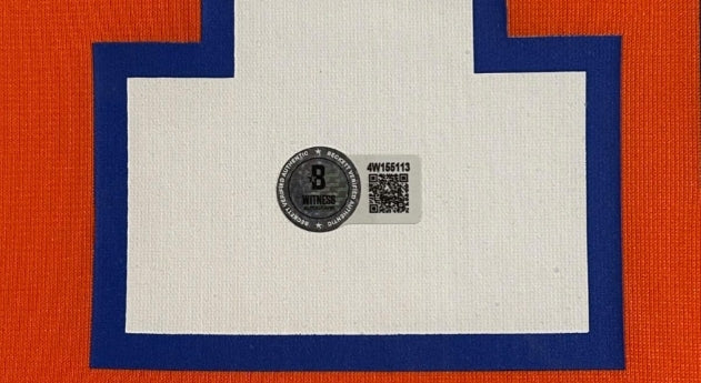 Bo Nix Autographed Nike Denver Broncos Orange Throwback Jersey Deluxe Framed BAS COA