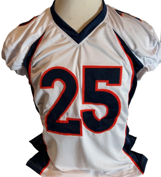 Chris Harris Jr. Autographed & Inscribed "SB 50 Champs" WHITE Jersey – BAS COA (XL)