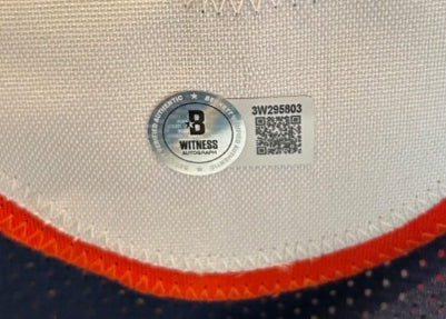 T.J. Ward Autographed/Inscribed "SB 50 Champs" Custom NAVY Jersey - BAS COA