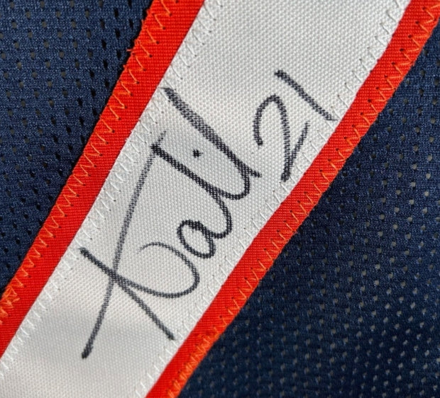 Aqib Talib Autographed & Inscribed "SB 50 Champs!" NAVY Custom Jersey – BAS COA (XL)