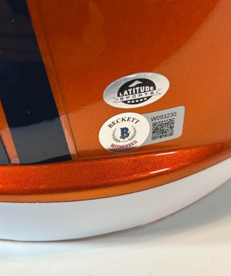 Champ Bailey Autographed Denver Broncos Flash Replica Helmet BAS COA