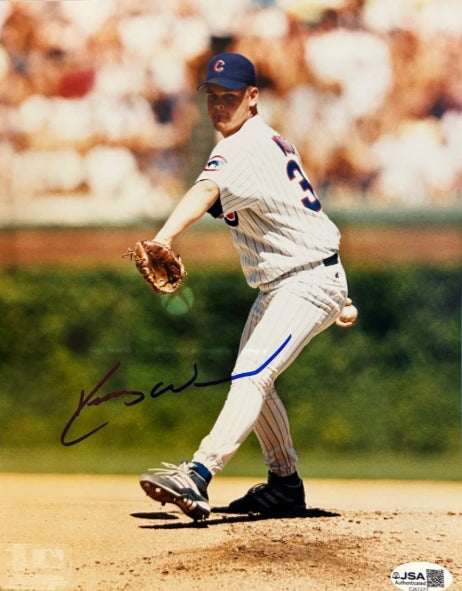 Kerry Wood Autographed 8x10 Chicago Cubs Photograph — JSA Certified