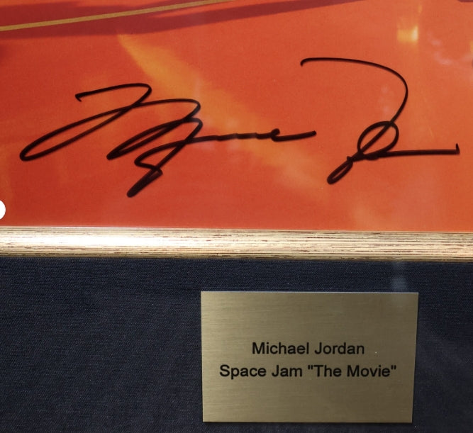 Michael Jordan Autographed Warner Bros Great Space Erase Space Jam cel (13x16; 24x27) limited edition #55/750