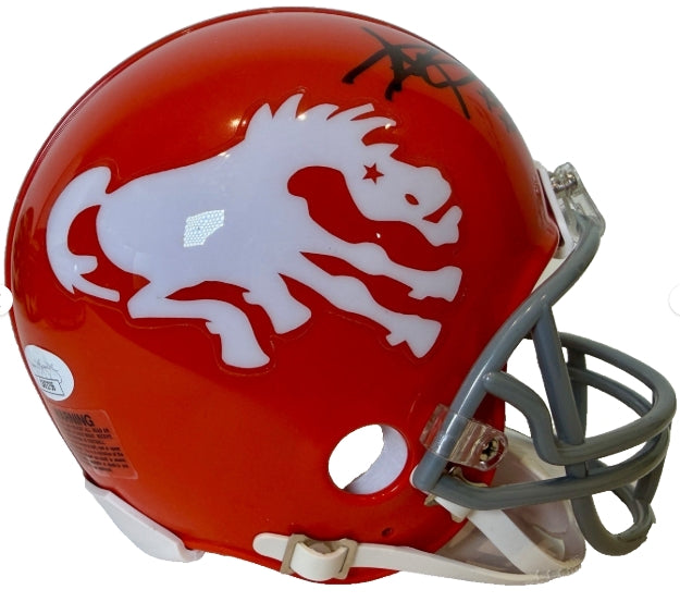 Steve Atwater Autographed /Inscribed "XXXII, XXXIII" 60s Throwback Mini Helmet JSA COA