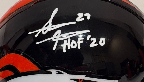 Steve Atwater Autographed Broncos Mini Helmet Inscribed "HOF 20" Beckett COA