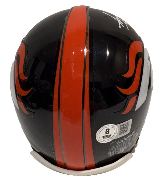 Steve Atwater Autographed Broncos Mini Helmet Inscribed "HOF 20" Beckett COA
