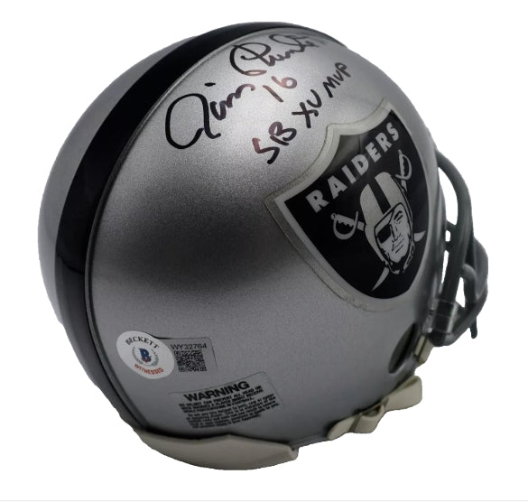 Jim Plunkett Autographed Raiders "SB XV MVP" Inscription Mini Helmet Beckett COA