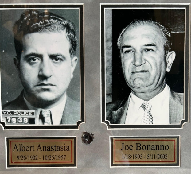 "Real Gangsters" 36"W x 30"H Framed Photo Montage of Notorious Crime Bosses - Latitude Sports Marketing