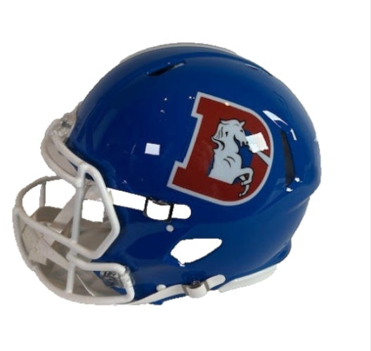 Denver Broncos Retro Blue Riddell Proline Helmet – Full-Size Authentic NFL – Latitude Sports Marketing