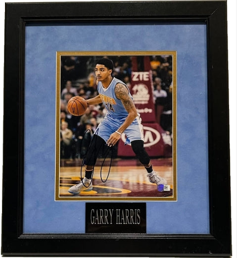Gary Harris Autographed Denver Nuggets 8x10 Photo – Framed 15x17 with Hologram
