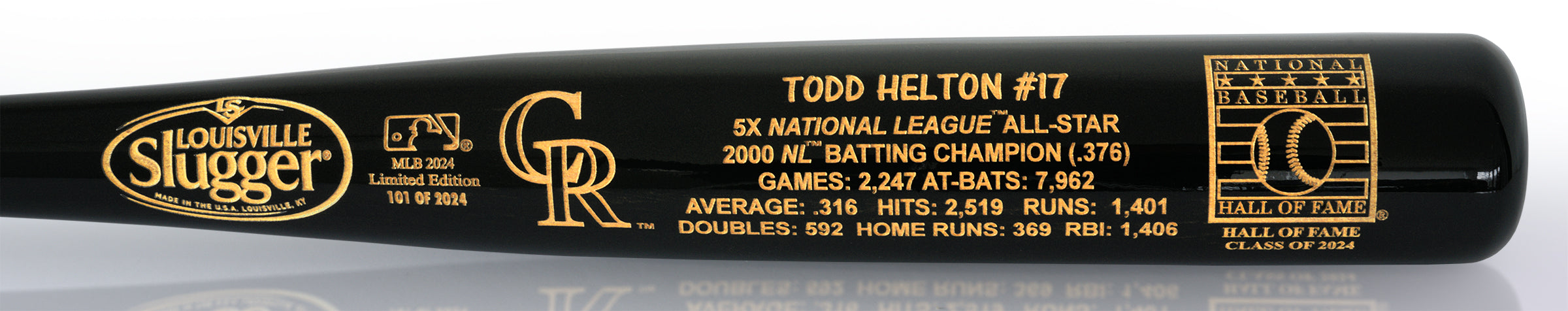 Todd Helton Baseball HOF Louisville Slugger Bat - Latitude Sports Marketing