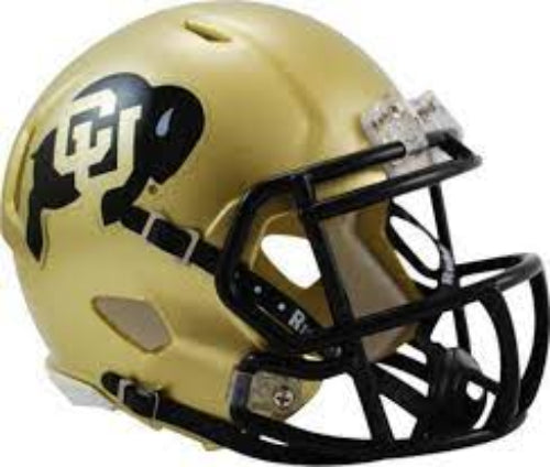 Colorado Buffaloes Gold Mini Helmet - Authentic NCAA Collectible - Latitude Sports Marketing