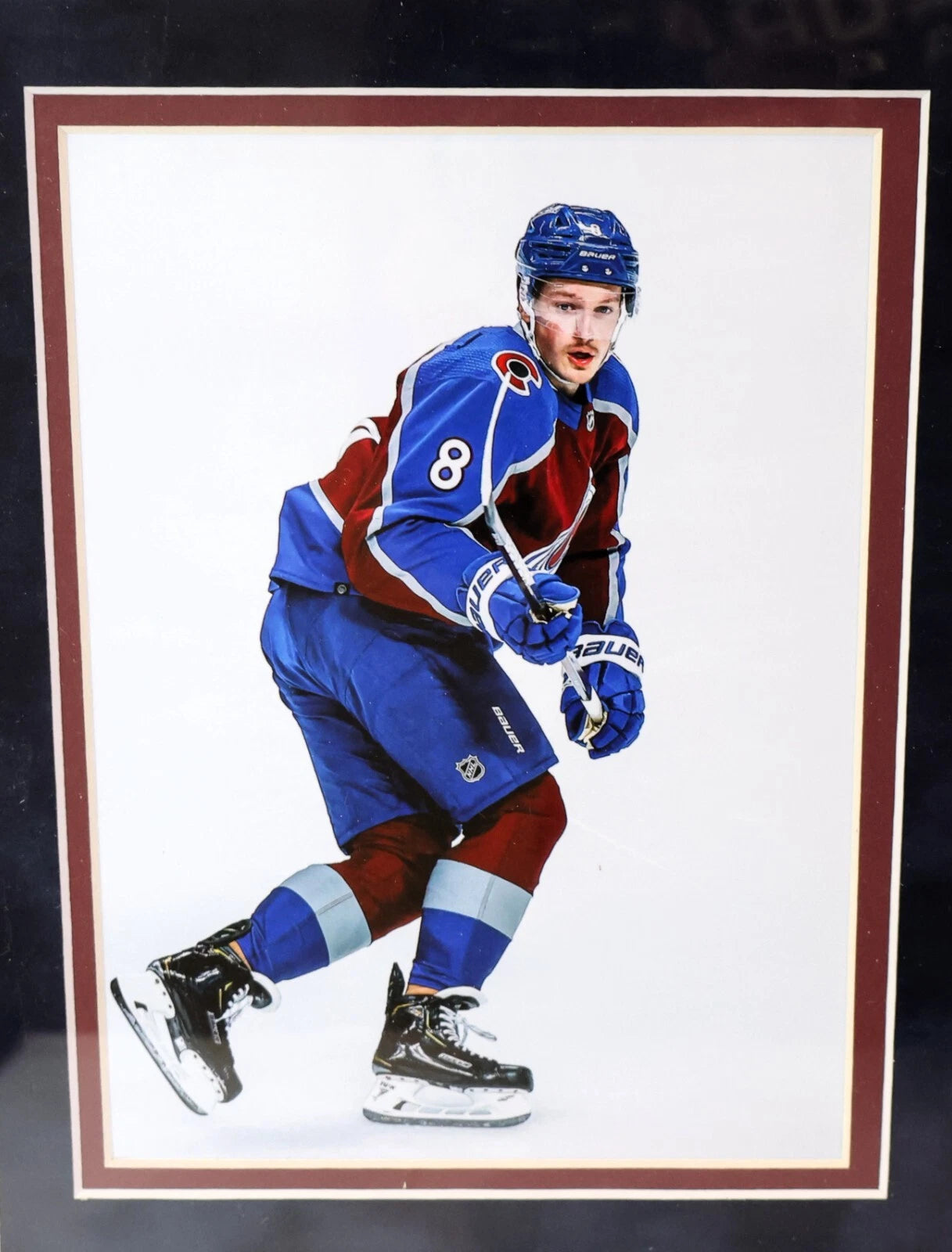 Cale Makar Autographed Framed Jersey with Inscriptions Fanatics COA