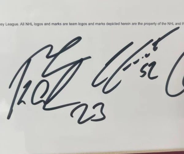 Joe Sakic Colorado Avalanche Autographed Looney Tunes 29"x26.5" Photo JSA COA - 2001 Stanley Cup Team Signed