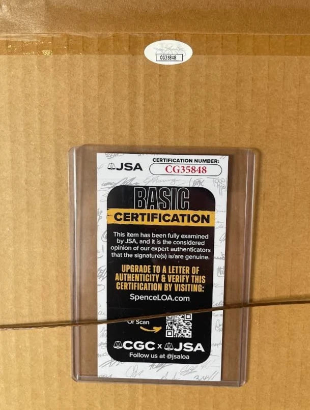 Joe Sakic Colorado Avalanche Autographed Looney Tunes 29"x26.5" Photo JSA COA - 2001 Stanley Cup Team Signed