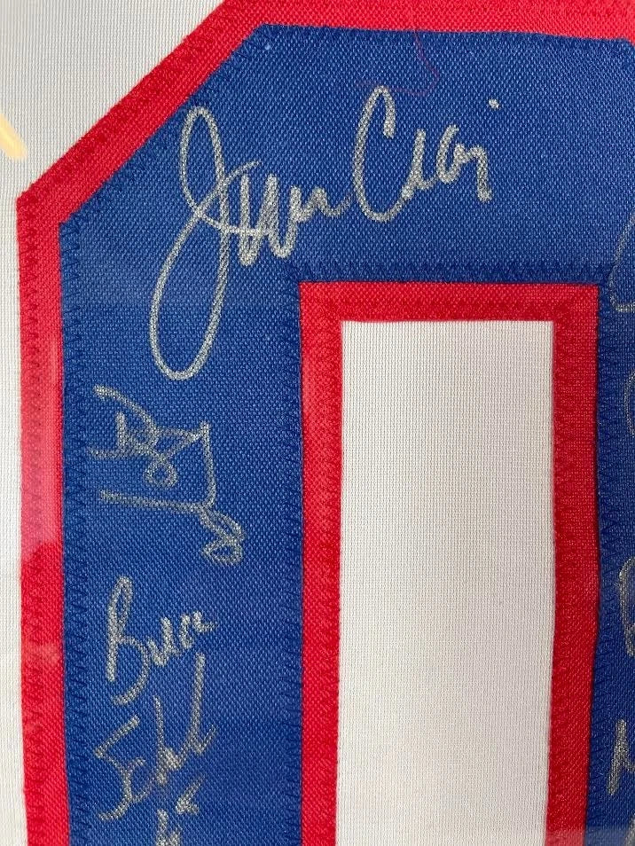 1980 Team USA 'MIRACLE' Hockey Jersey - 18 Autographs 2 Inscriptions Custom LED Lighted Frame