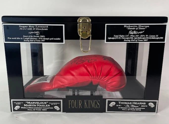 Four Kings Boxing Glove - Signed by Roberto Duran, Marvin Hagler, Thomas Hearns & Sugar Ray Leonard