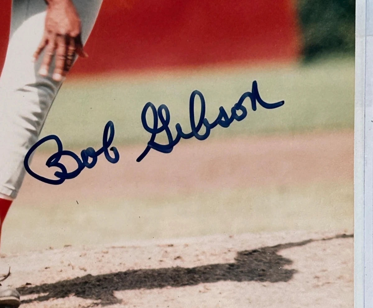 Bob Gibson Autographed St. Louis Cardinals 8x10 Photo Beckett COA