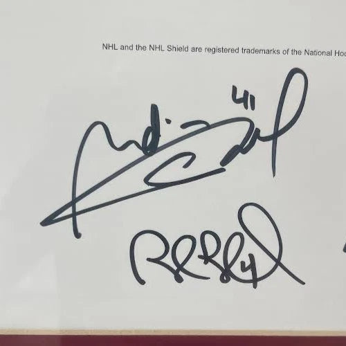 Joe Sakic Colorado Avalanche Autographed Looney Tunes 29"x26.5" Photo JSA COA - 2001 Stanley Cup Team Signed