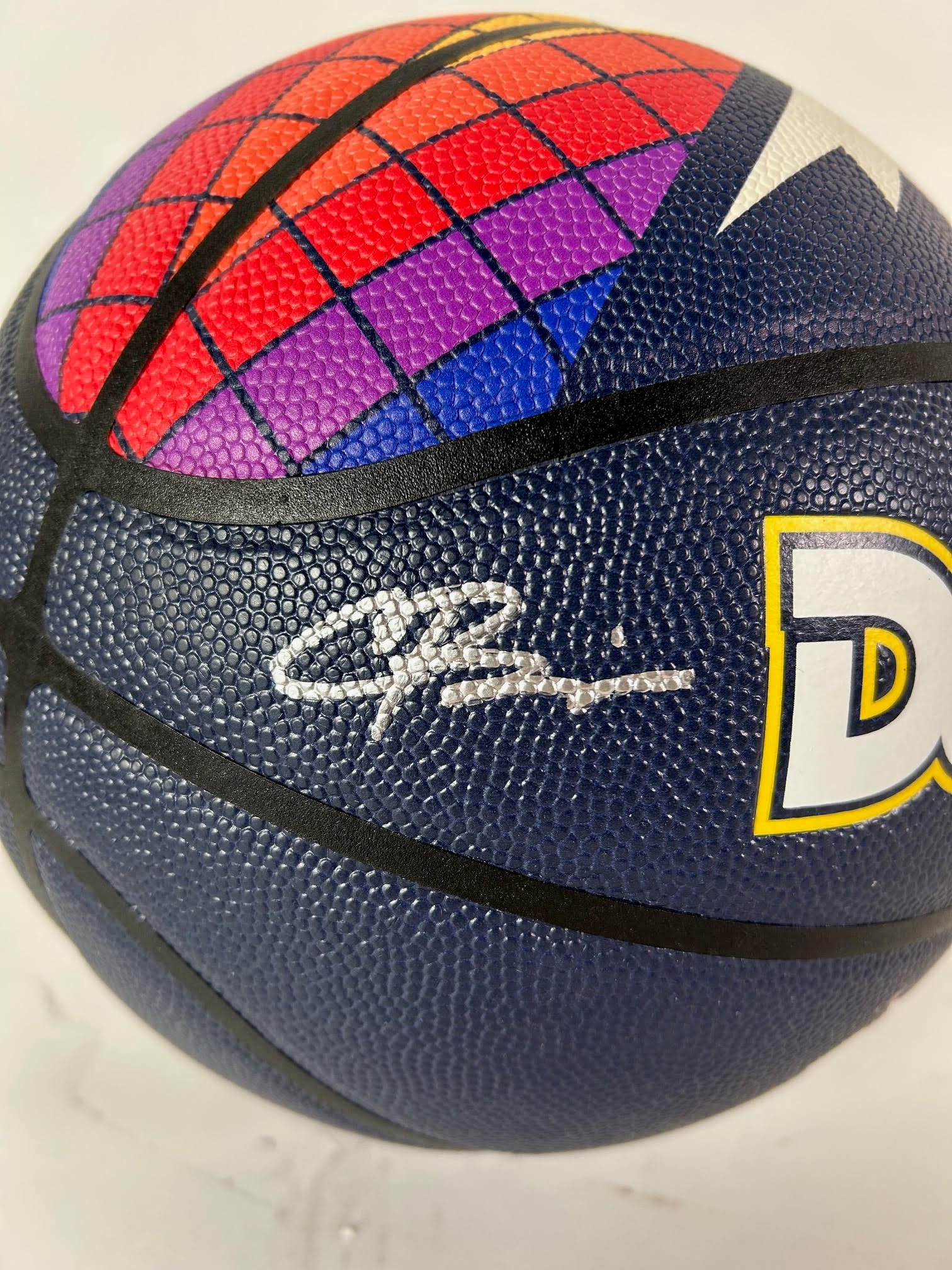 Christian Braun Autographed Navy City Edition Basketball - Denver Nuggets - BAS COA