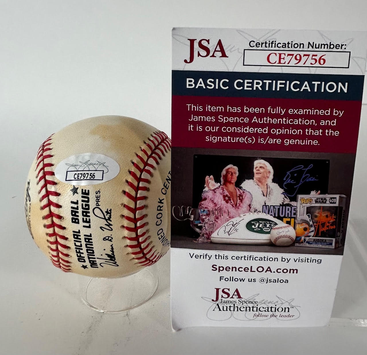 Eric Young Autographed Official National League Rawlings Baseball - JSA COA