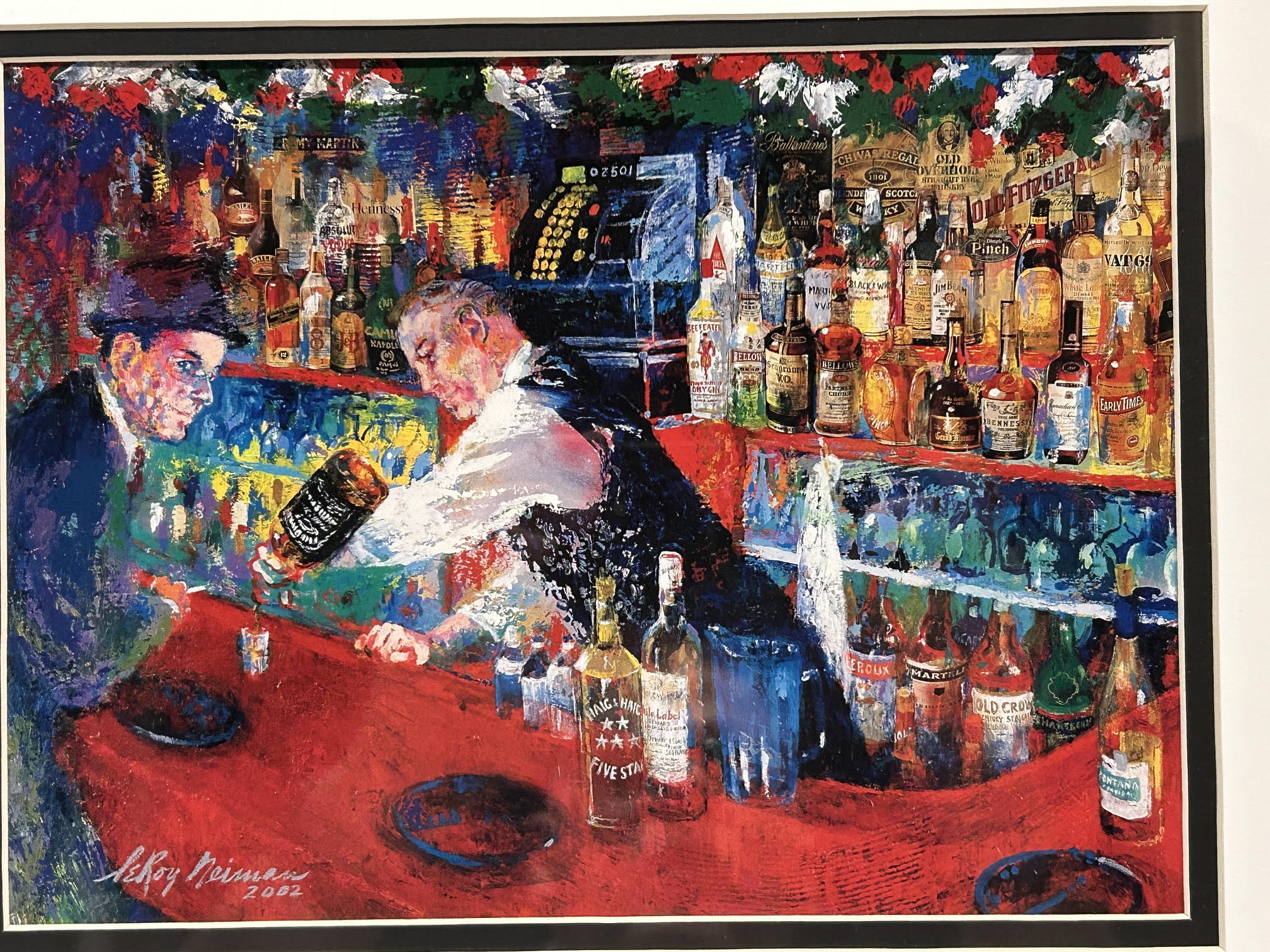 Leroy Neiman Frank Sinatra at Rao's Lithograph – Framed & Matted 8x10 Print
