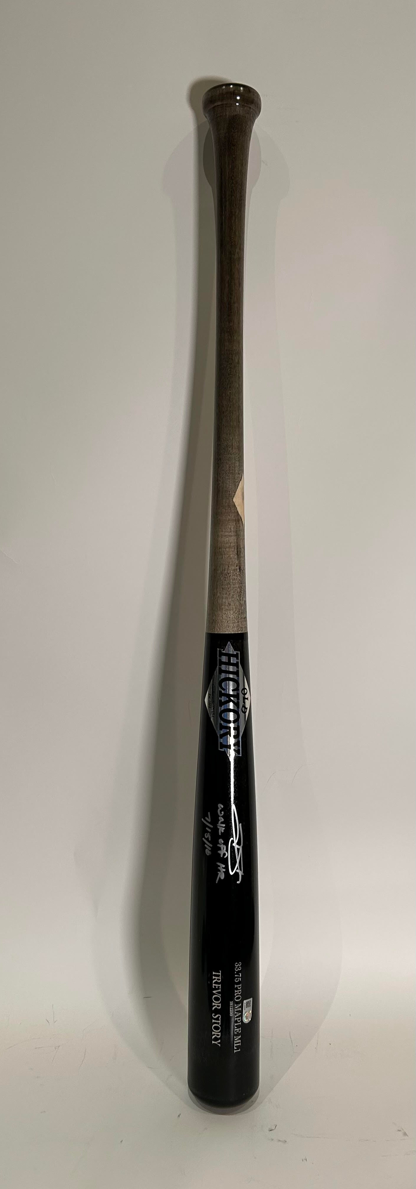 Trevor Story Autographed/Inscribed "Walk Off HR 7/15/18" Old Hickory Bat — MLB COA