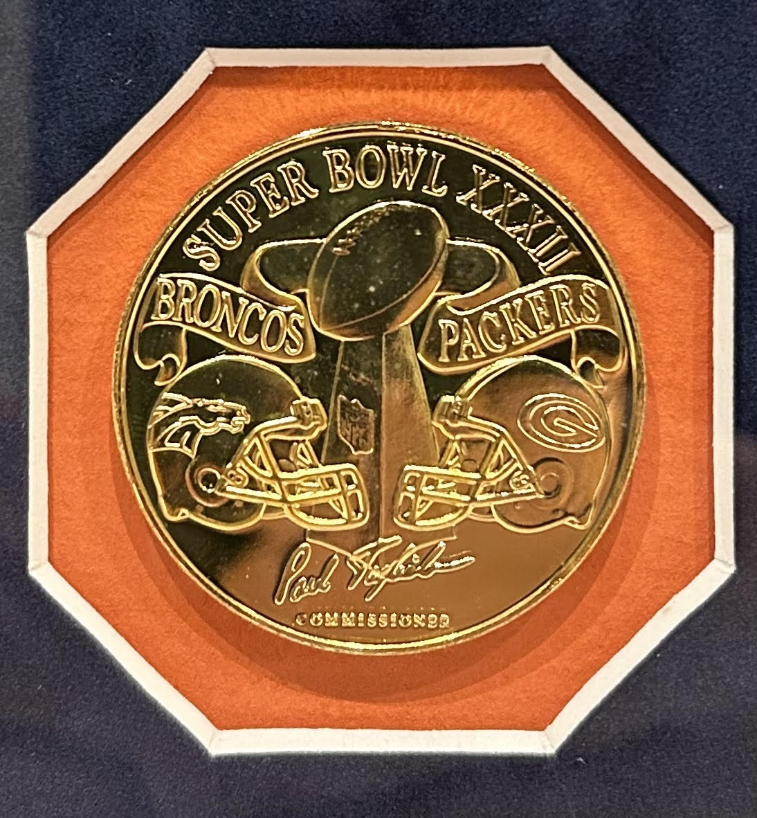 Highland Mint Denver Broncos 3X Super Bowl Champions Tickets & Coins Collage LE/1000