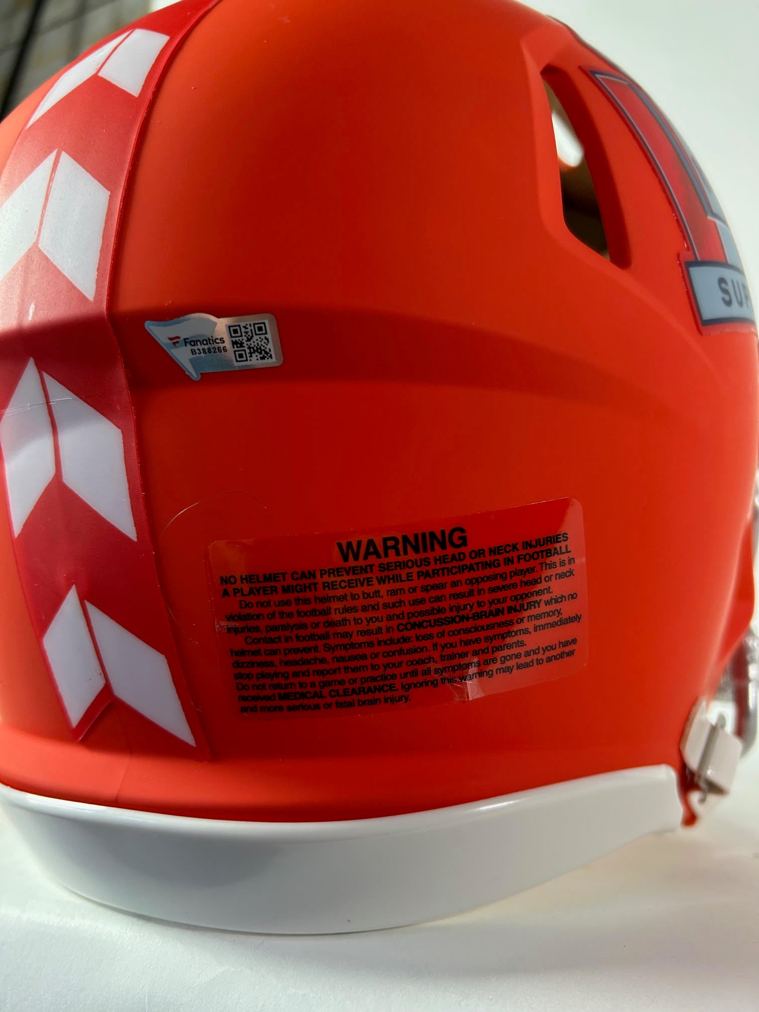 Joe Burrow Autographed Pro Helmet w/ Super Bowl LVI Logo - Fanatics COA