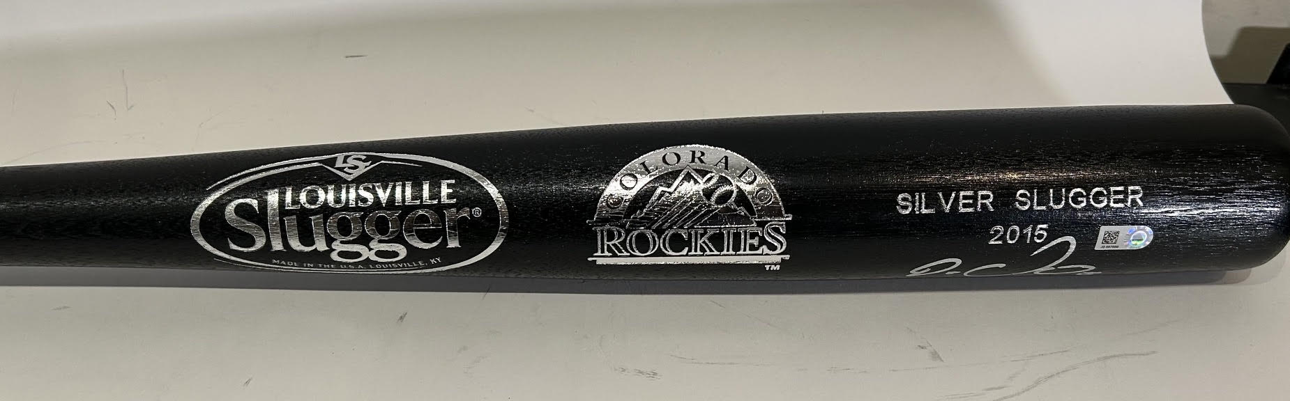 Carlos Gonzalez Autographed Louisville Slugger 2015 Silver Slugger Bat MLB COA