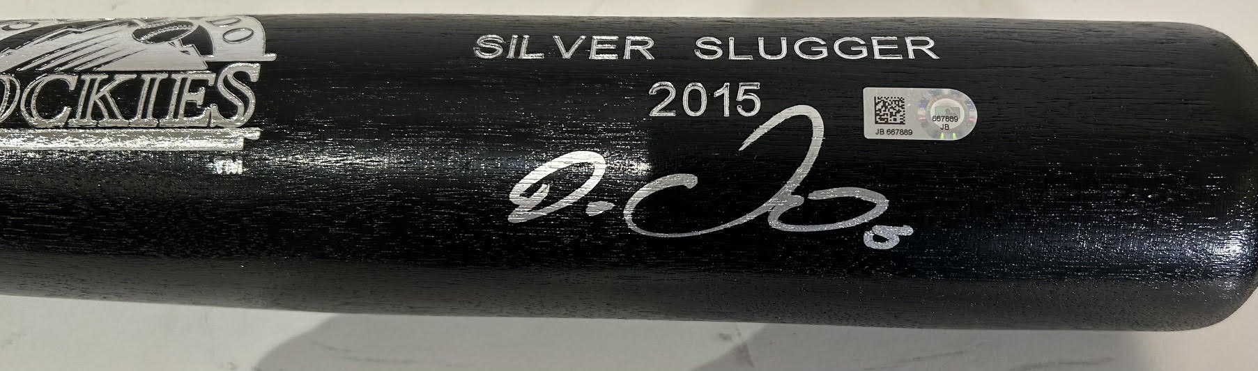 Carlos Gonzalez Autographed Louisville Slugger 2015 Silver Slugger Bat MLB COA