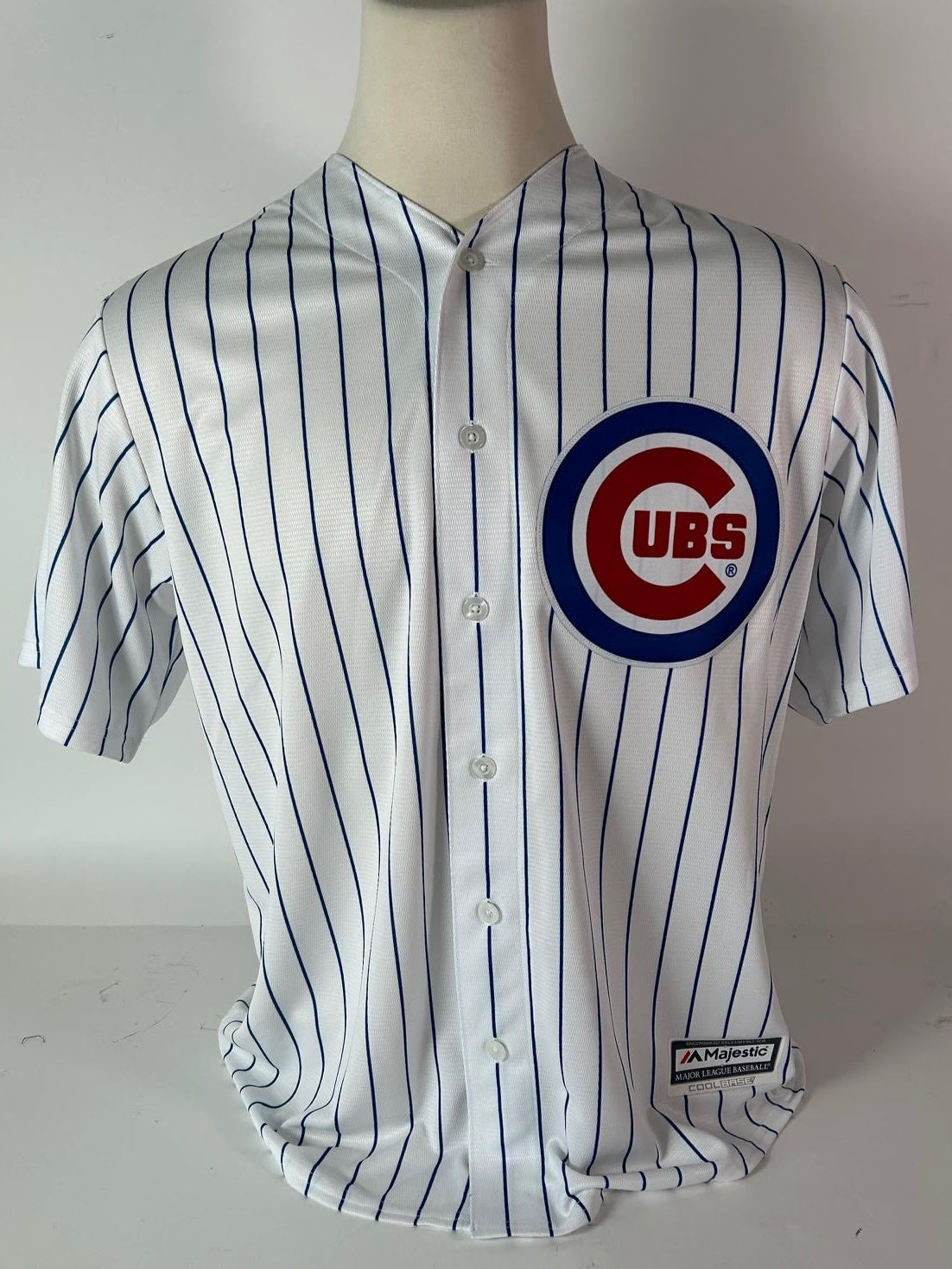 Ernie Banks Autographed Majestic Chicago Cubs Jersey w/ "HOF 1977" Inscription PSA COA