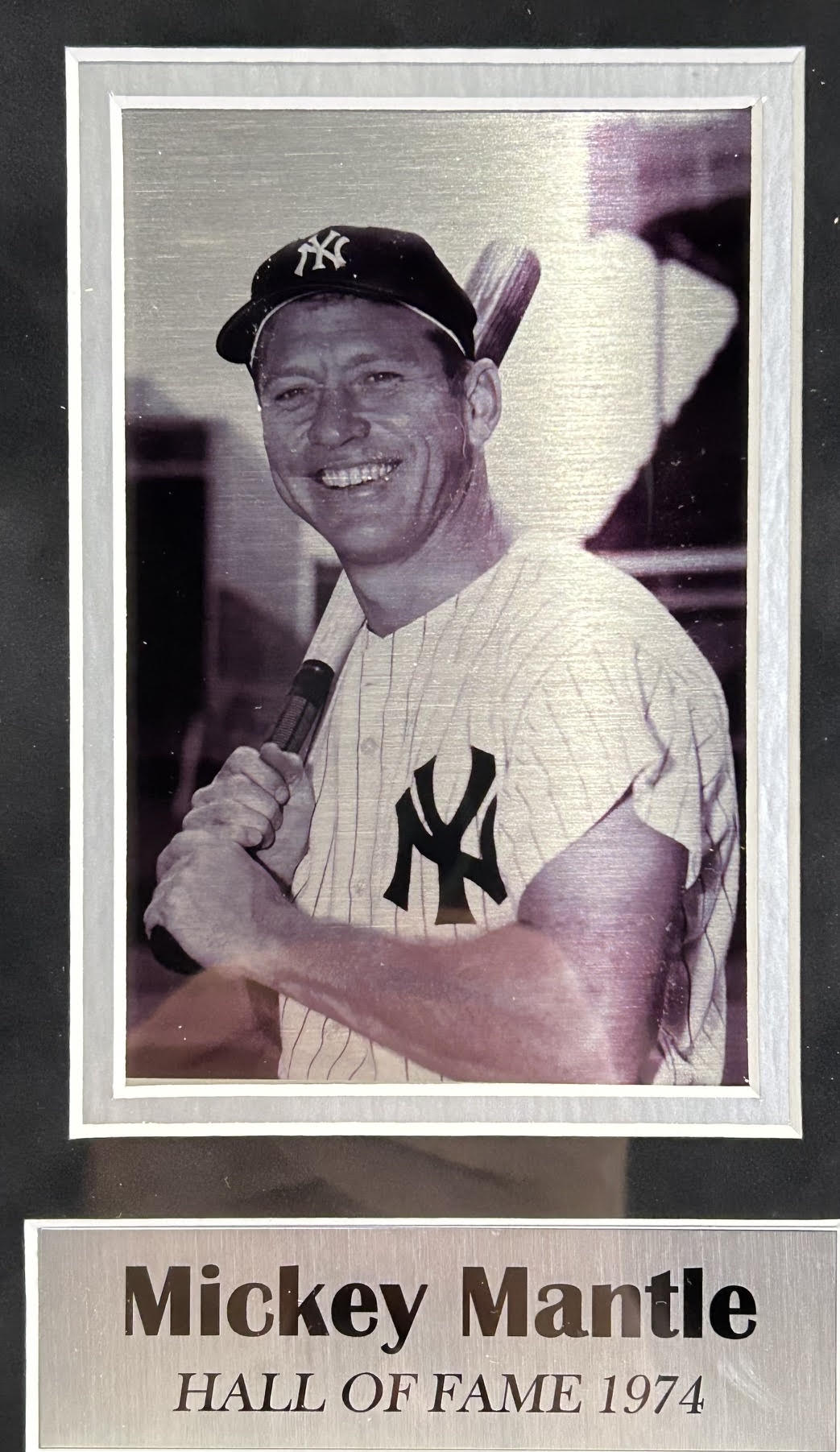 Muhammad Ali & Mickey Mantle Autographed 8x10 Photo Framed – Beckett LOA | One-of-a-Kind
