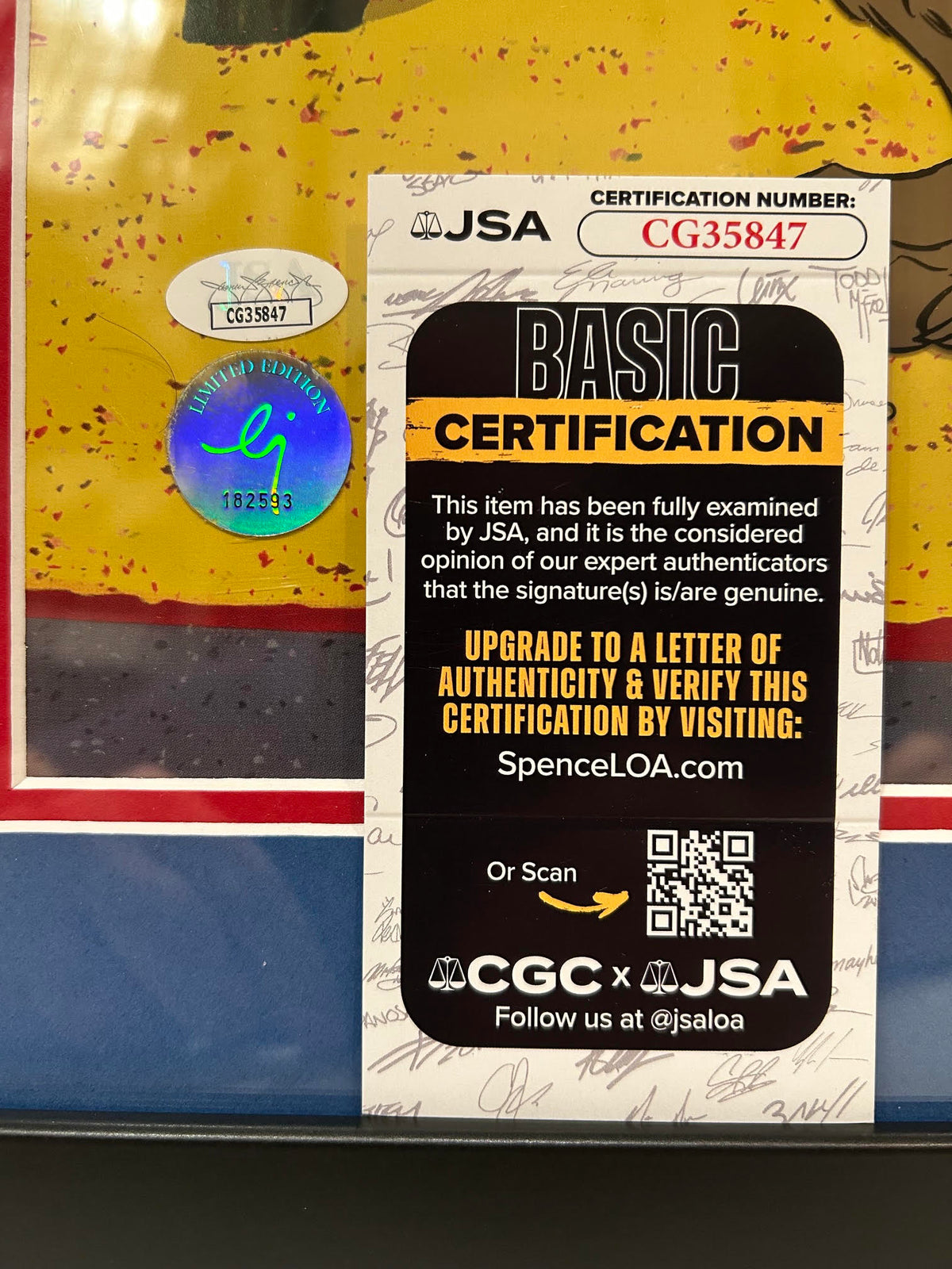 Chuck Jones Autographed Wile E. Coyote LE 343/500 SeriCel - JSA COA Framed (16"W x 18"H)