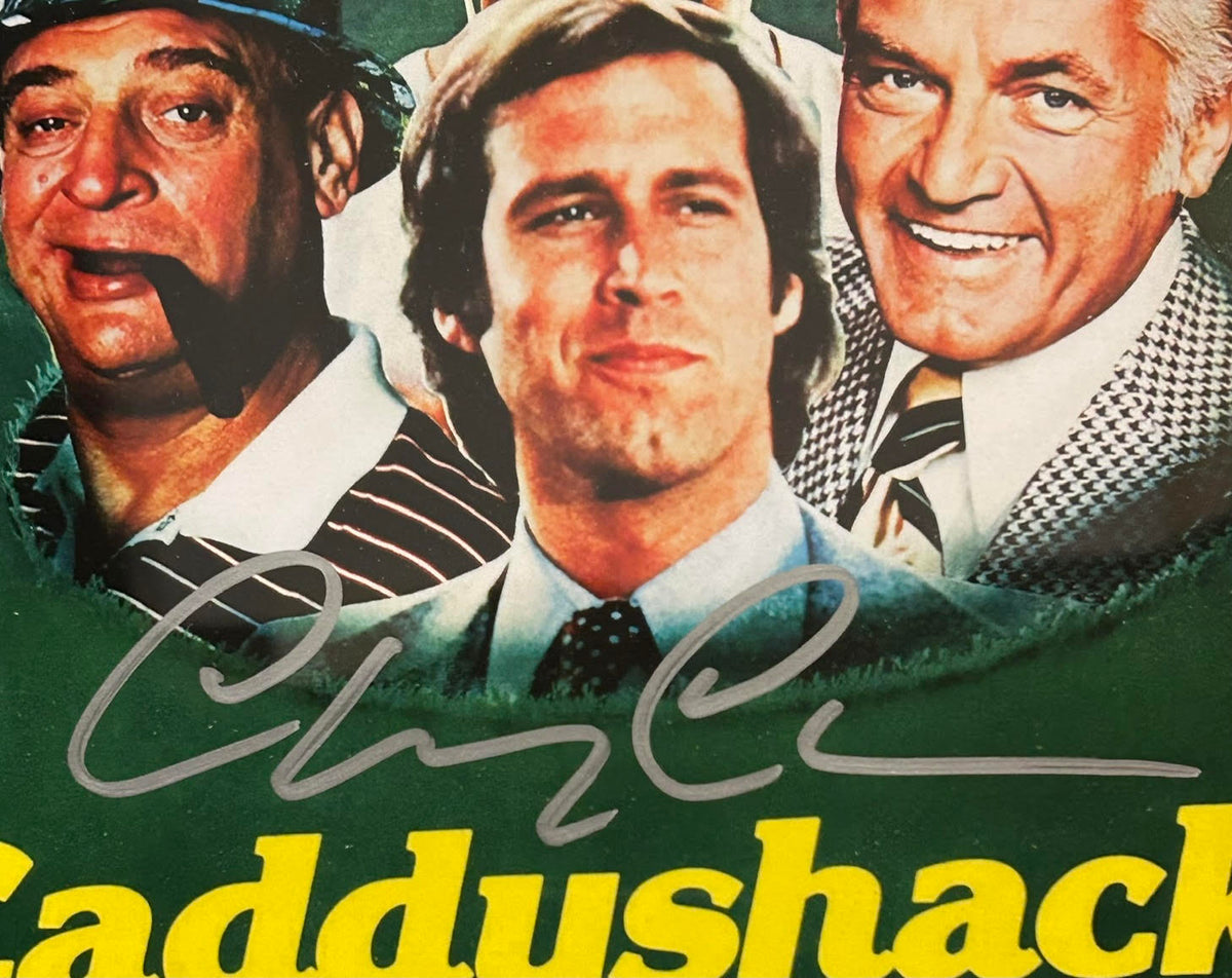 Chevy Chase Autographed Caddyshack Movie Poster 10 x 16 Framed TriStar COA