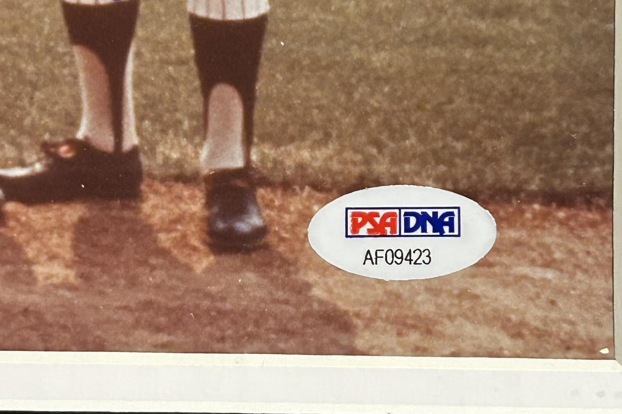 Duke Snider, Willie Mays, Joe DiMaggio & Mickey Mantle Autographed 8x10 - PSA LOA - Latitude Sports Marketing