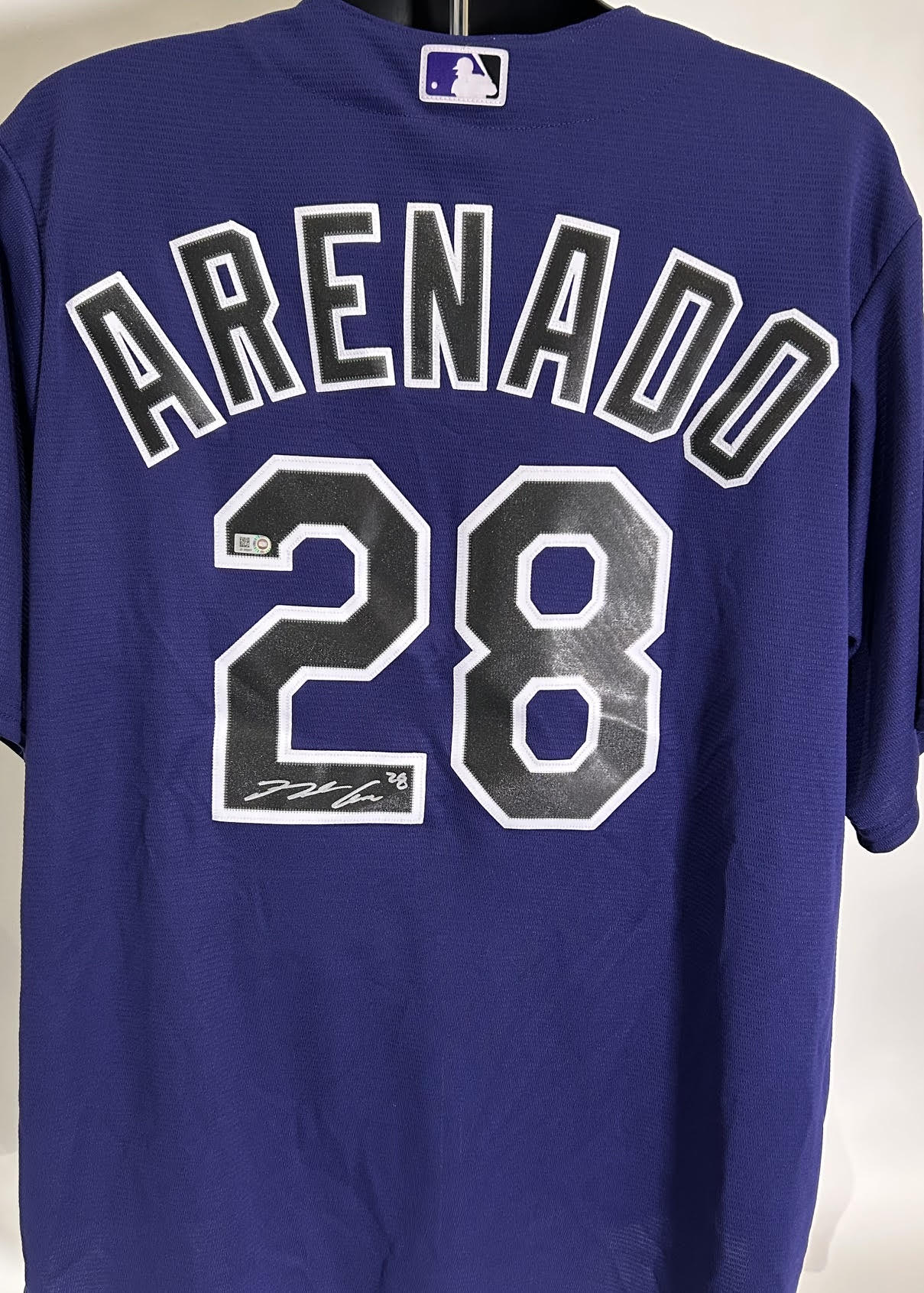 Nolan Arenado Autographed Majestic Purple Colorado Rockies Jersey (Size XL)